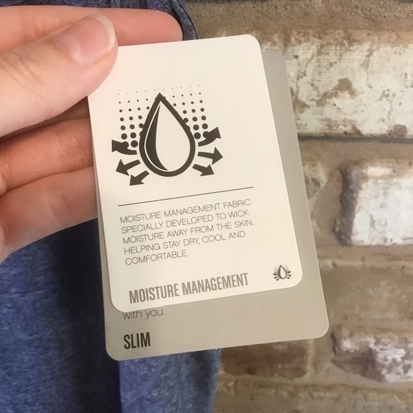 $10 SALE🎉🎉REEBOK Medievel Blue Heather Slim Fit Athletic Racerback Tank Top XL - Picture 6 of 7